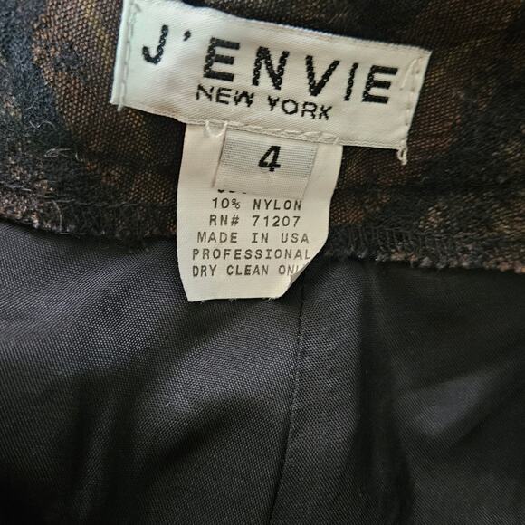 J'envie Wool Blend Pinstripe Patterned Dress Pants Size 4 - Picture 3 of 4